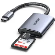 UGREEN USB C SD Card Reader Aluminum Type C Micro SD Card Adapter 2 in 1 Memory Card Camera Adaptor Thunderbolt3 for TF Micro SDXC SDHC MMC RS-MMC Compatible with iPhone 15 Galaxy S24 MacBook Pro iPad