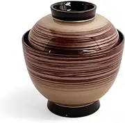 J-Kitchens Miso Soup Bowl 9.4 fl oz (265 cc), 3.8 x 3.9 inches (9.6 x 10 cm), Heat Resistant, 3.2 inch, Egg Bowl, Silver Vermilion, Made in Japan