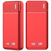 Maxxlee 2x 10000mAh Slim Power Bank USB Backup External Battery Charger iPhone Android Mobile
