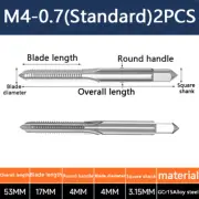 A pair M4-0.7 Ha tap set tap machine suitable for die steel aluminum