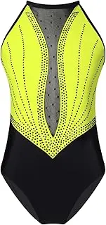 [TiaoBug] Kids Girls Sleeveless Mesh Splice Gymnastics Leotard One-Piece Ballet Dance Wear SZ 3-14