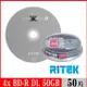 RITEK錸德 4x BD-R DL 50GB 藍光片 X版/50片布丁桶裝