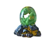 Biwiti Resin Transparent Lava Dragon Egg Desktop Ornaments -Green