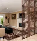 Cross design Room Divider Panel | Modern Hanging Screen wooden partition