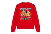 Garfield Unisex Adult How I Roll Sweatshirt (Red) - UTTV12500