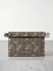 [Jacquemus] Jacquemus - The Pochette Small Embellished Snake-effect Leather Clutch - Snake print - One size One size Animal print