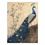 Blue Peacock Canvas Print