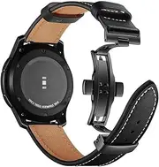 [ENGSH] 20mm 22mm Leather Band fit For Samsung Galaxy watch 7 6 4 Classic/5 pro/Active 2/3/42mm/46mm 44mm bracelet fit for Huawei GT/2/3 Pro 4 strap