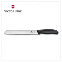 在飛比找PChome24h購物優惠-VICTORINOX 瑞士維氏 麵包刀 / 黑 6.8633