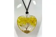 Citrine Tree of Life Orgonite Orgone Crystal Pendant Energy Healing Protection