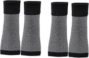 SEWOART Compression Foot Sleeves for Plantar Toeless Ankle Socks Graduated Compression for Men Women Black S