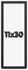 11x30 Shadow Box Frame Black | 1 inches Deep Real Wood Contemporary Shadowbox Di