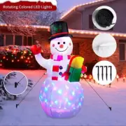 1.5m Christmas Snowman Inflatable Model LED Light Red Glove Xmas Stake