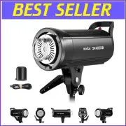 Professional 400Ws Strobe Flash Kit with 10W LED Lamp for Studio & Location Use