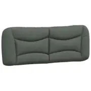 Double Size Fabric Headboard Cushion Bed Frame Head Pillow Bedhead Pad Dark Grey