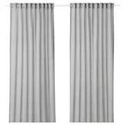 HILJA Curtains, 1 pair, grey, 145x250 cm