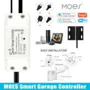 MOES WiFi Smart Garage Door Opener Controller Switch Alarm With Alexa Google APP
