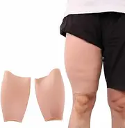 1 Pair Realistic Silicone Thigh Pads Leg Enhancement Calf Corrector Wearable Fake Calf Silicone Calf Sleeves Onlays(Small)