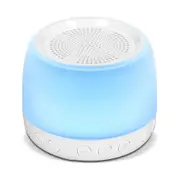 White Noise Machine with Soft Dimmable Nightlight and Multifunctional Speaker with 13 Soothing Sounds for Office Privacy, Rest, Sleep