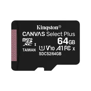 金士頓 Kingston CANVAS Select Plus microSD C10 A1 100MB/s 新版記憶卡