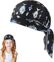 [Generic] Head Scarf Headband,Hair Scarf Cycling Sun Hat - Breathable Hair Wrap Fish Print Head Cover for Women Men