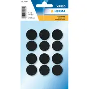 Herma Hook-Loop Dots 19mm (Black)