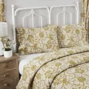 Farmhouse Standard Pillow Case Set of 2 Creme Ruffling Bedroom Decor VHC Brands