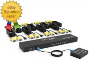 KVM Switch 8 Port 8X1 Rackmount KVM Switch VGA, Included 8 2-In-1 KVM Cables