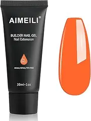 AIMEILI Clear Quick Builder Gel 30ml 1oz Nail Enhancement Nail Extension Tool Poly Nail Gel Orange Color Gel - 002