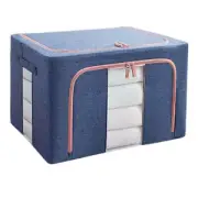 66L Cloth Storage Box Closet Organizer Storage Bags Clothe Storage Wardrobe Blue