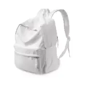 DIY Canvas Backpack White Backpack Large Casual Daypack Satchel Laptop Backpa...