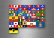 Flag sheet sticker labels country subdivisions states province czech republic