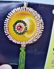 Sequin Art Frank's Crafts MOON JEWEL Tassel White Bead Christmas Ornament Kit