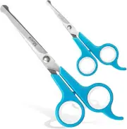 BOSHEL Dog Grooming Scissors Set 2 Pet Grooming Safe Rounded Tips 1 Small + 1...