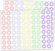 Pack of 800 Hole Reinforcers Self-Adhesive Reinforcement Rings - 5 Colours