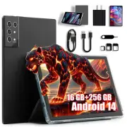 Android14 Tablets 16GB+256GB 10.1inch 8000mAh Google GPS Gaming Pad Octa Core PC
