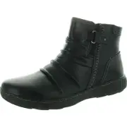 Clarks Womens Black Zipper Ankle Boots 10 Medium (B,M) BHFO 6835