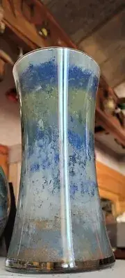 Glass Vase One Of A Kind Hand Painted On The Inside