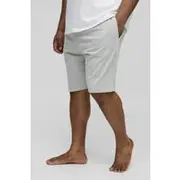 Mens Grey Marl Plus Man Loungewear Shorts