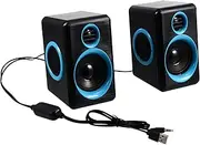 OSALADI 2pcs Mini Laptop Speakers for Computer Pc Home Office Crystal Sound Stylish Design