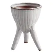 Ceramic Vase 3 Legged, 5.5 inch H, for Home D�cor Living Room - Pack of 2