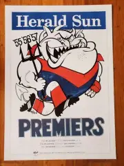 AFL WEG Melbourne Demons 1955,1956,1957 Premierships Poster