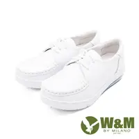 在飛比找樂天市場購物網優惠-W&M(女)氣墊舒適綁帶款護士鞋 娃娃鞋 女鞋-白