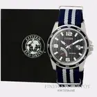 Authentic Citizen PRT Eco-Drive Blue Tone Striped Nato Nylon Strap AW7038-04L
