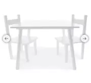 Quality Children’s/Kids White Table and Chairs Set - White P/wood FREE Delivery!