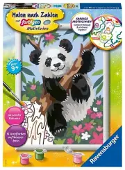 RAVENSBURGER PAINTING BY NUMBER SWEET PANDA BEAR ITEM NR. 20161 NEW
