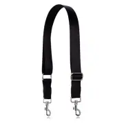 Allzedream Wide Purse Strap Crossbody Shoulder Bag Adjustable Black Silver Le...
