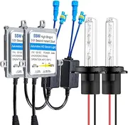 Chemini H7 55W HID Xenon Conversion Kit HID Ballast Replacement Extremely Bright Car Headlight Lamp Xenon Bulb Conversion Kit 6000K High Low Beam