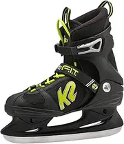 [K2] Complete F.I.T. Men's Ice Hockey Shoes Speeed Ice 8 Ice Skates - Black/Green, 8