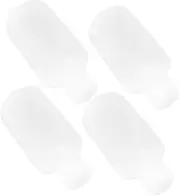 TEMPNAP 4pcs Round Plastic Bottles Leak Liquid Storage Containers for Ink Solvents Samples Lightweight Reliable Lab Workshop Use